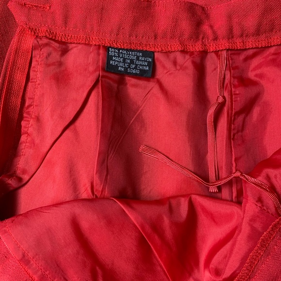 Vintage Retro Red Pencil Skirt - Picture 5 of 6